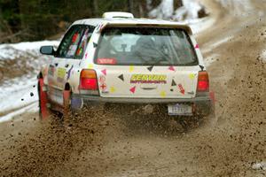 Tayler Hoevenaar / Steven Stewart Subaru Forester on SS7, Hunters-McCormick Lake I.