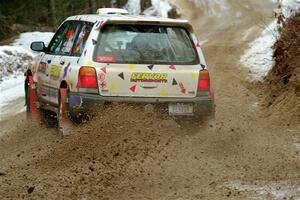 Tayler Hoevenaar / Steven Stewart Subaru Forester on SS7, Hunters-McCormick Lake I.