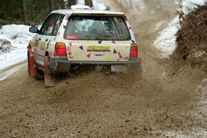 Tayler Hoevenaar / Steven Stewart Subaru Forester on SS7, Hunters-McCormick Lake I.