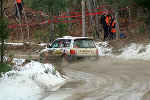 Tayler Hoevenaar / Steven Stewart Subaru Forester on SS7, Hunters-McCormick Lake I.