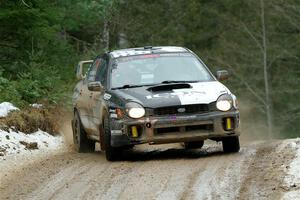 John Farrow / Michael Farrow Subaru WRX on SS7, Hunters-McCormick Lake I.