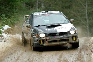 John Farrow / Michael Farrow Subaru WRX on SS7, Hunters-McCormick Lake I.