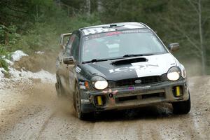 John Farrow / Michael Farrow Subaru WRX on SS7, Hunters-McCormick Lake I.