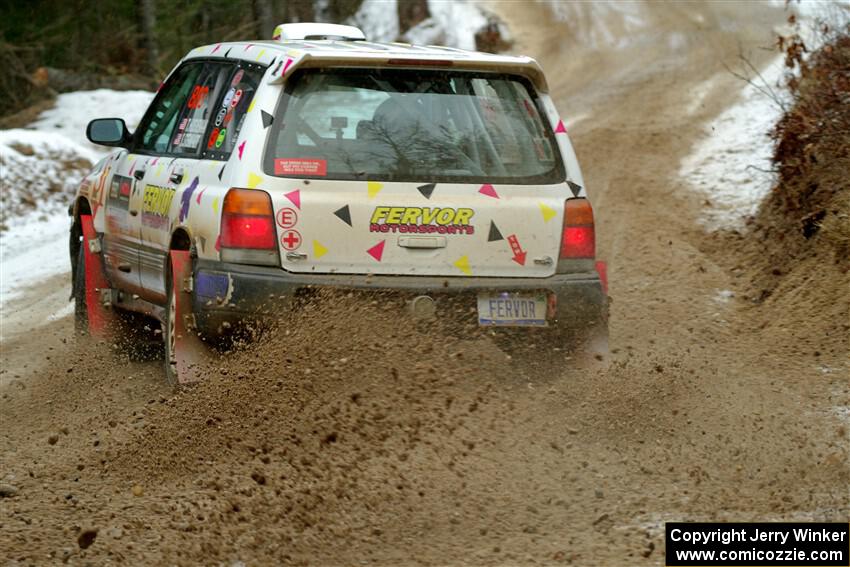 Tayler Hoevenaar / Steven Stewart Subaru Forester on SS7, Hunters-McCormick Lake I.