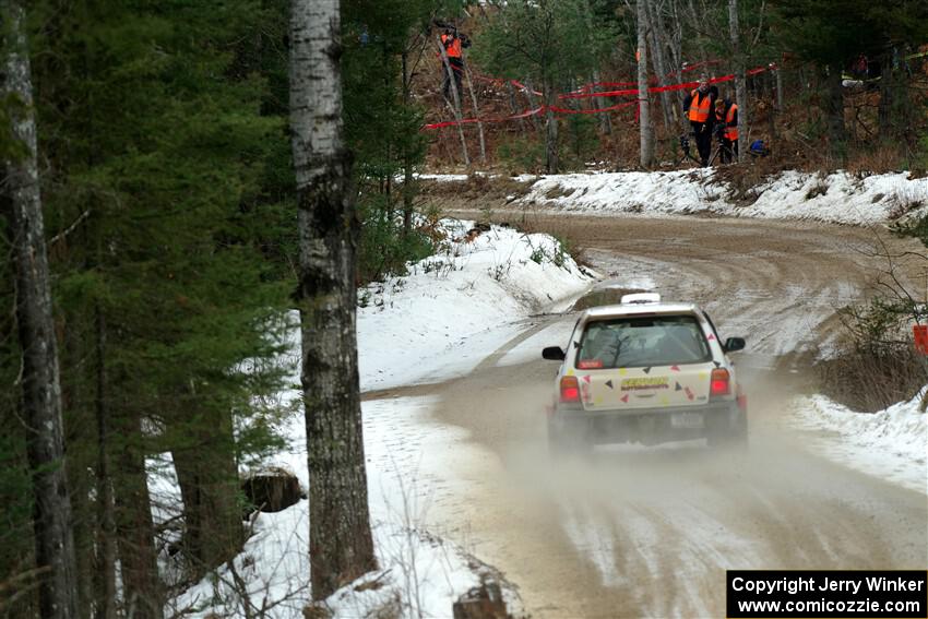 Tayler Hoevenaar / Steven Stewart Subaru Forester on SS7, Hunters-McCormick Lake I.