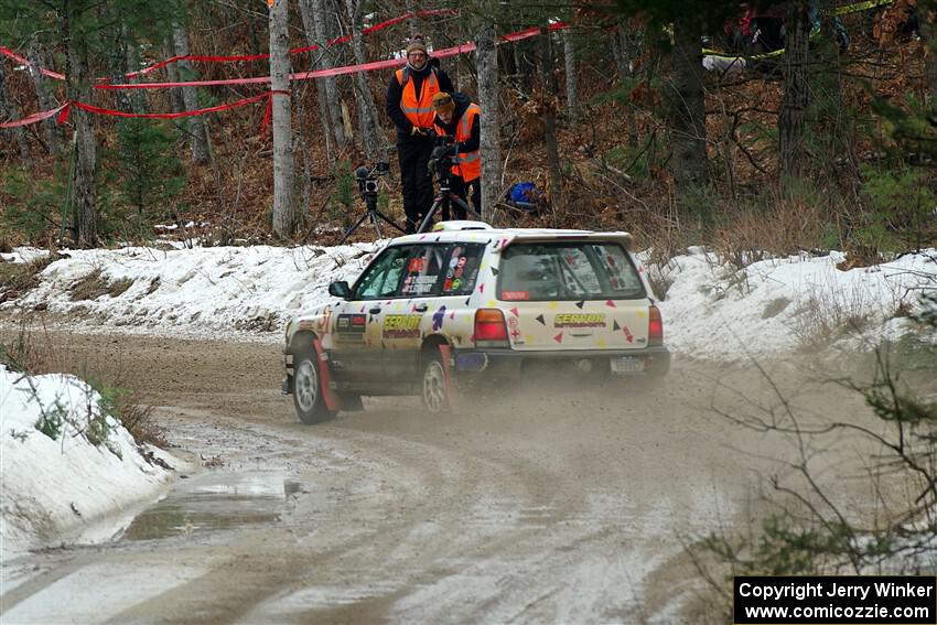 Tayler Hoevenaar / Steven Stewart Subaru Forester on SS7, Hunters-McCormick Lake I.