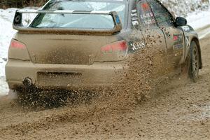 John Farrow / Michael Farrow Subaru WRX on SS7, Hunters-McCormick Lake I.