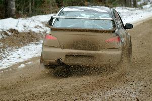 John Farrow / Michael Farrow Subaru WRX on SS7, Hunters-McCormick Lake I.