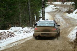 John Farrow / Michael Farrow Subaru WRX on SS7, Hunters-McCormick Lake I.