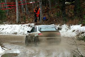 John Farrow / Michael Farrow Subaru WRX on SS7, Hunters-McCormick Lake I.