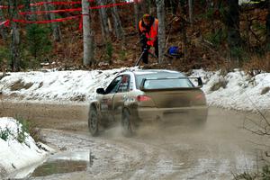 John Farrow / Michael Farrow Subaru WRX on SS7, Hunters-McCormick Lake I.