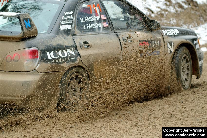 John Farrow / Michael Farrow Subaru WRX on SS7, Hunters-McCormick Lake I.