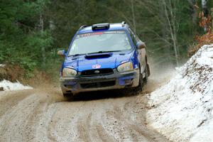 Nick Balzer / Jon Schrage Subaru WRX Wagon on SS7, Hunters-McCormick Lake I.