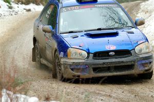 Nick Balzer / Jon Schrage Subaru WRX Wagon on SS7, Hunters-McCormick Lake I.