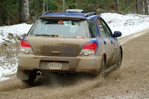 Nick Balzer / Jon Schrage Subaru WRX Wagon on SS7, Hunters-McCormick Lake I.