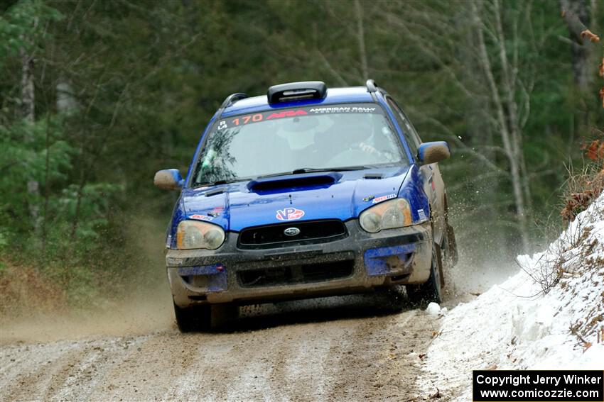 Nick Balzer / Jon Schrage Subaru WRX Wagon on SS7, Hunters-McCormick Lake I.