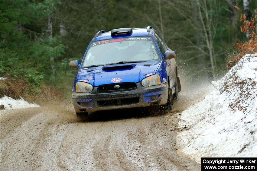 Nick Balzer / Jon Schrage Subaru WRX Wagon on SS7, Hunters-McCormick Lake I.