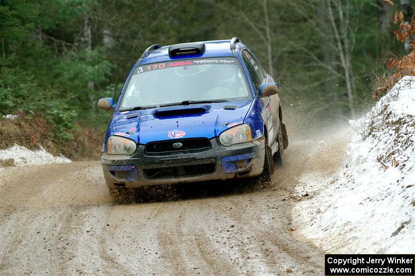 Nick Balzer / Jon Schrage Subaru WRX Wagon on SS7, Hunters-McCormick Lake I.