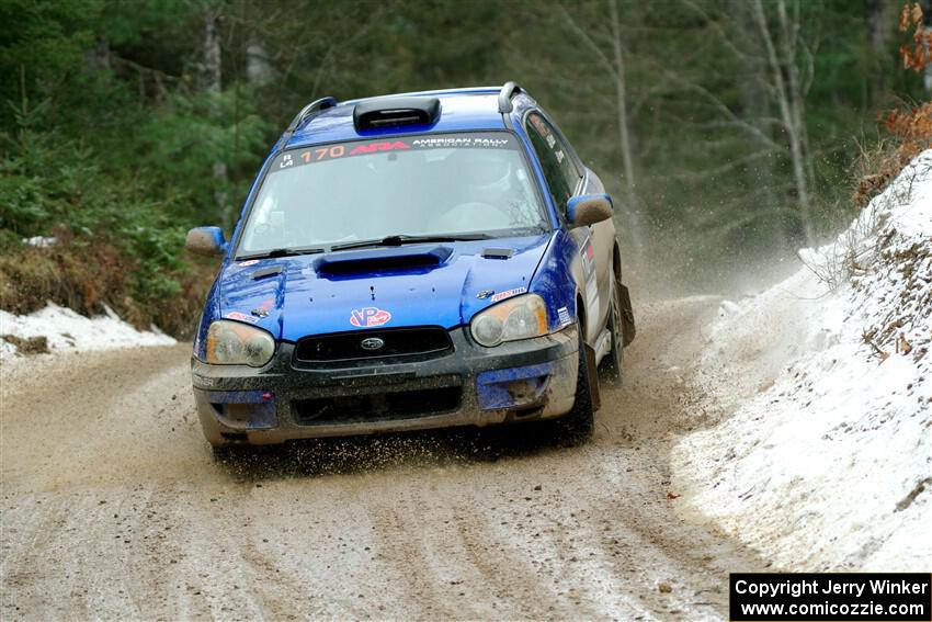 Nick Balzer / Jon Schrage Subaru WRX Wagon on SS7, Hunters-McCormick Lake I.