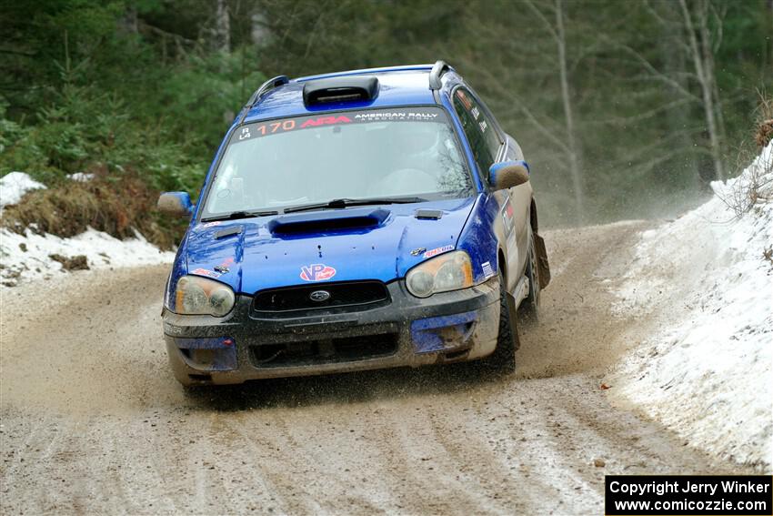 Nick Balzer / Jon Schrage Subaru WRX Wagon on SS7, Hunters-McCormick Lake I.