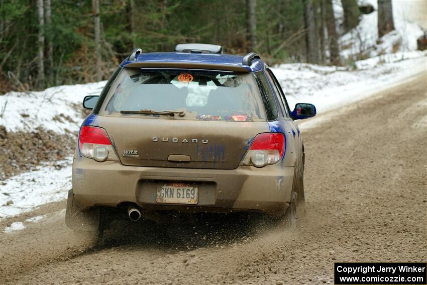 Nick Balzer / Jon Schrage Subaru WRX Wagon on SS7, Hunters-McCormick Lake I.