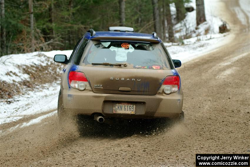 Nick Balzer / Jon Schrage Subaru WRX Wagon on SS7, Hunters-McCormick Lake I.