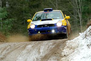 Tom Mayer / Karl Mayer Subaru WRX on SS7, Hunters-McCormick Lake I.