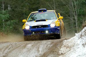 Tom Mayer / Karl Mayer Subaru WRX on SS7, Hunters-McCormick Lake I.