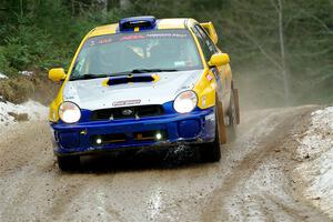 Tom Mayer / Karl Mayer Subaru WRX on SS7, Hunters-McCormick Lake I.