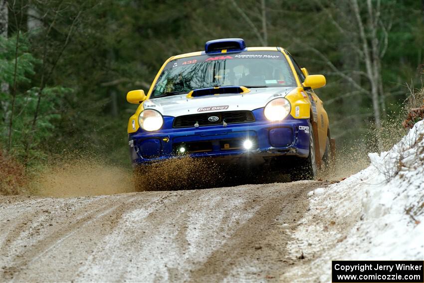 Tom Mayer / Karl Mayer Subaru WRX on SS7, Hunters-McCormick Lake I.