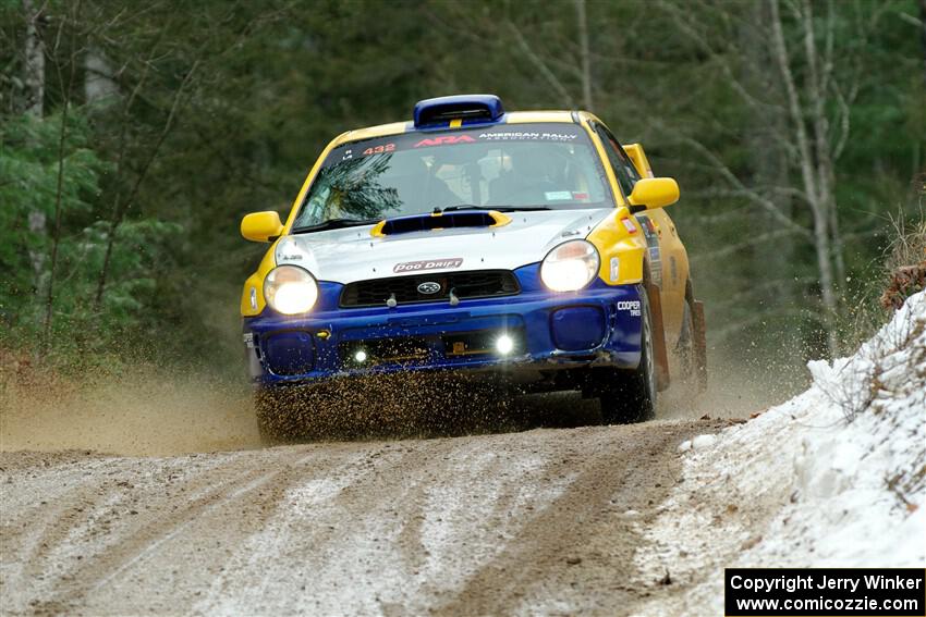 Tom Mayer / Karl Mayer Subaru WRX on SS7, Hunters-McCormick Lake I.