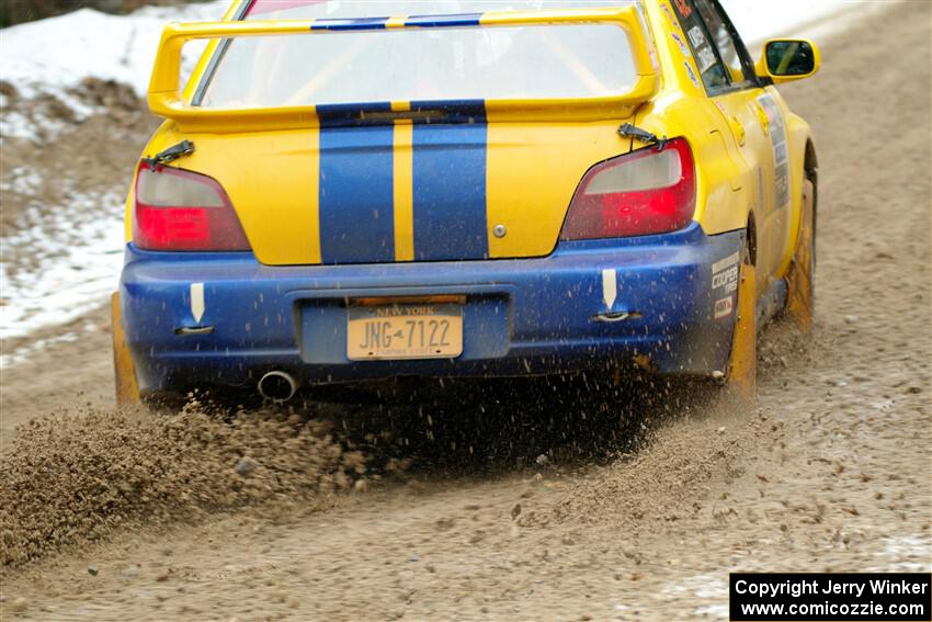 Tom Mayer / Karl Mayer Subaru WRX on SS7, Hunters-McCormick Lake I.