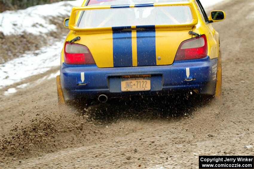 Tom Mayer / Karl Mayer Subaru WRX on SS7, Hunters-McCormick Lake I.