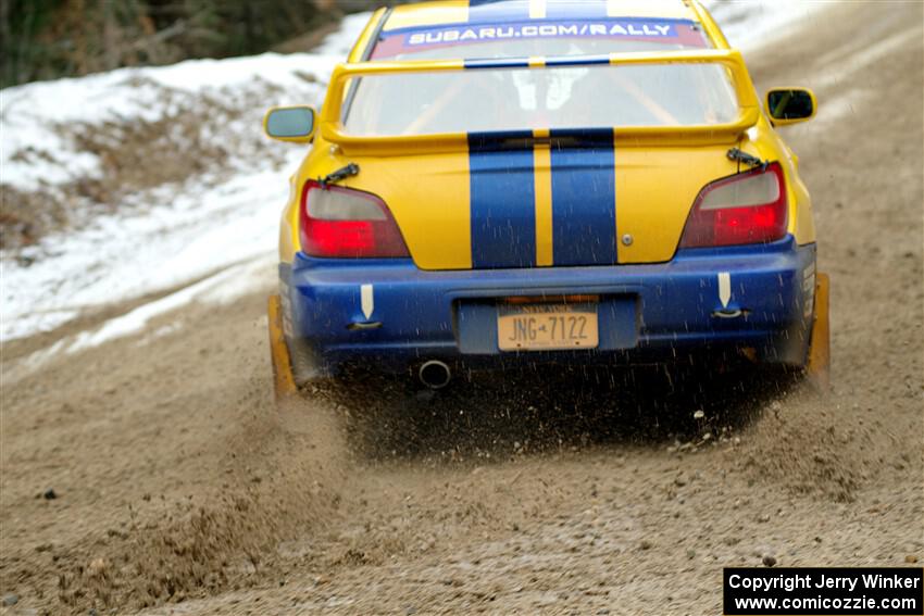 Tom Mayer / Karl Mayer Subaru WRX on SS7, Hunters-McCormick Lake I.