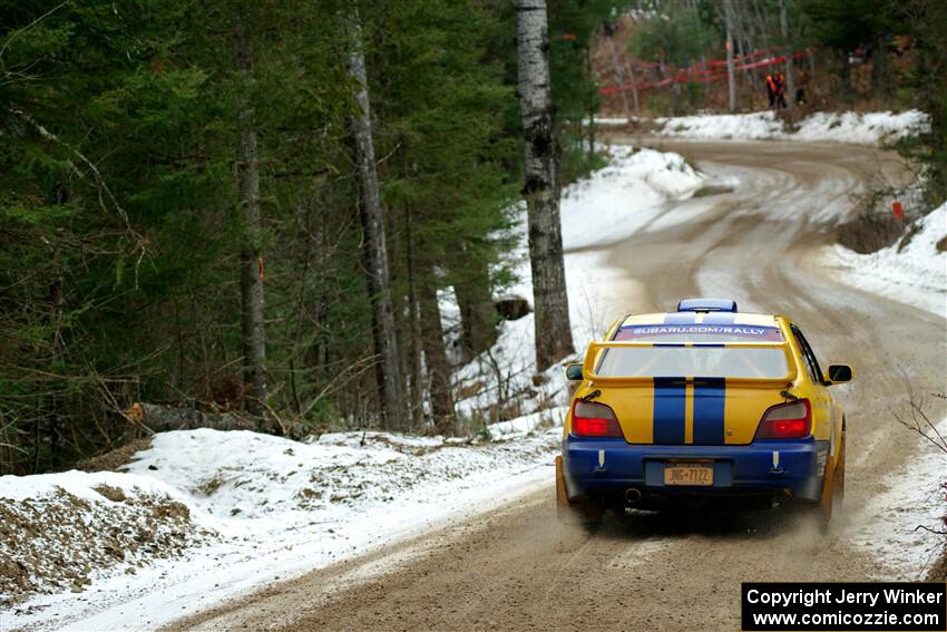 Tom Mayer / Karl Mayer Subaru WRX on SS7, Hunters-McCormick Lake I.