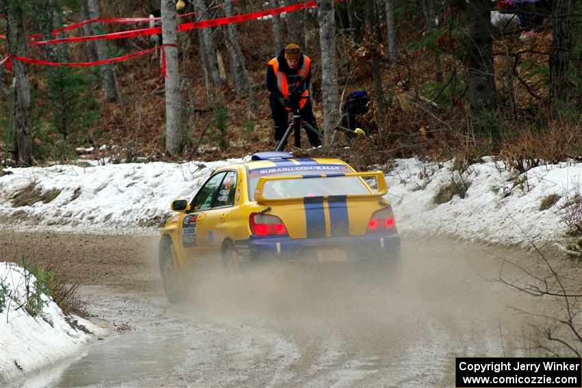 Tom Mayer / Karl Mayer Subaru WRX on SS7, Hunters-McCormick Lake I.