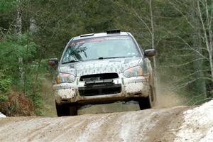 Dan Shirley / Nate Lybarger Subaru Impreza Outback Sport on SS7, Hunters-McCormick Lake I.