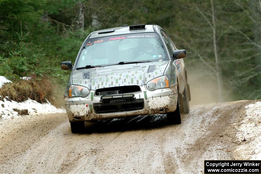 Dan Shirley / Nate Lybarger Subaru Impreza Outback Sport on SS7, Hunters-McCormick Lake I.