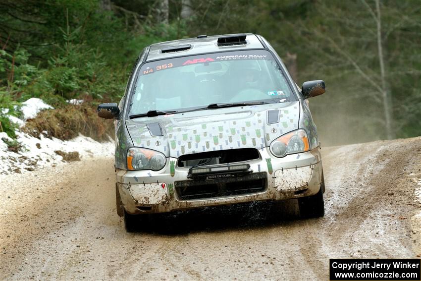 Dan Shirley / Nate Lybarger Subaru Impreza Outback Sport on SS7, Hunters-McCormick Lake I.