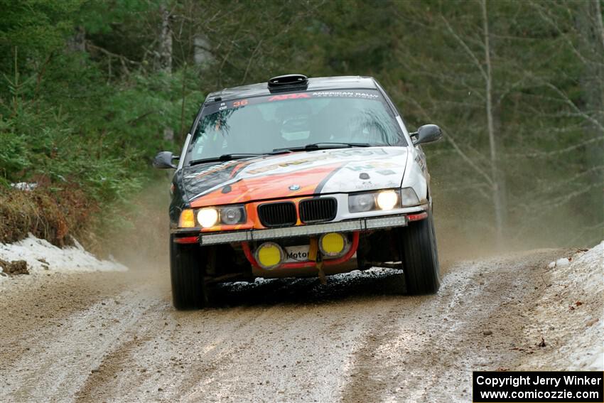 Mike Cessna / Jamie Lambert BMW M3 on SS7, Hunters-McCormick Lake I.