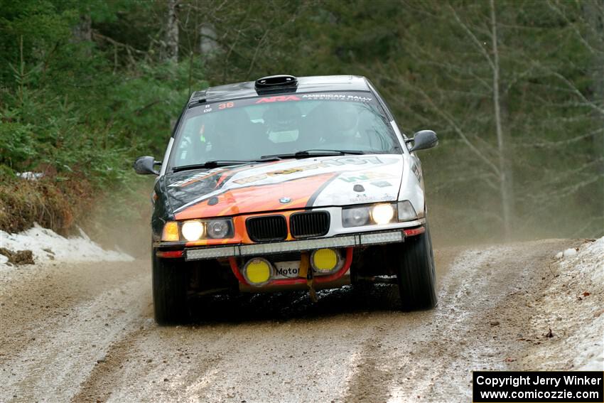 Mike Cessna / Jamie Lambert BMW M3 on SS7, Hunters-McCormick Lake I.