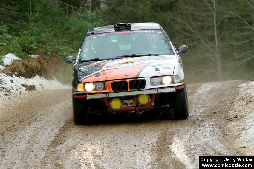 Mike Cessna / Jamie Lambert BMW M3 on SS7, Hunters-McCormick Lake I.