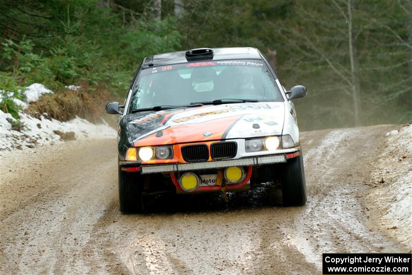 Mike Cessna / Jamie Lambert BMW M3 on SS7, Hunters-McCormick Lake I.