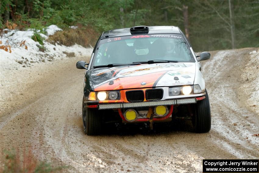 Mike Cessna / Jamie Lambert BMW M3 on SS7, Hunters-McCormick Lake I.