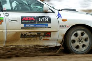 Andrew Williamson / Julia Stewart Subaru Impreza on SS7, Hunters-McCormick Lake I.