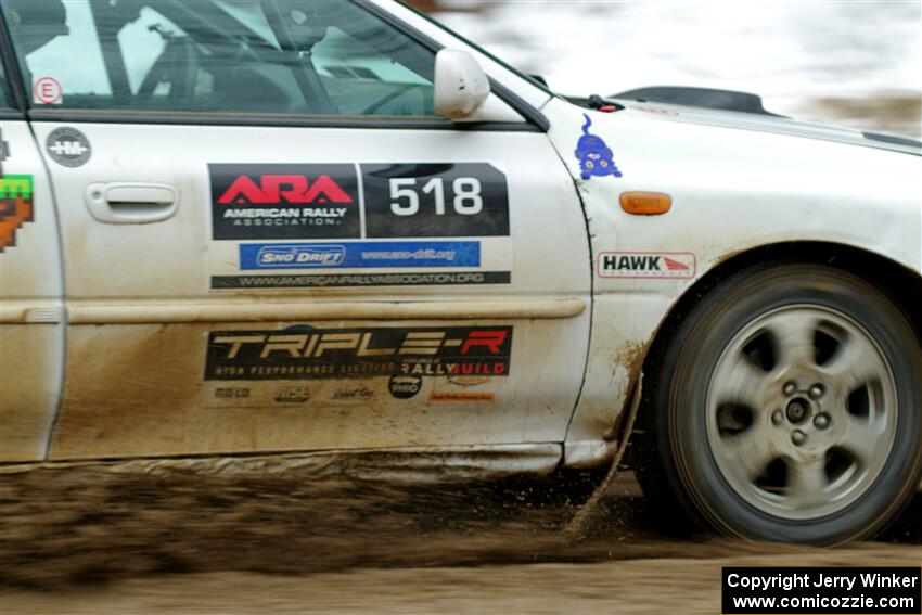 Andrew Williamson / Julia Stewart Subaru Impreza on SS7, Hunters-McCormick Lake I.