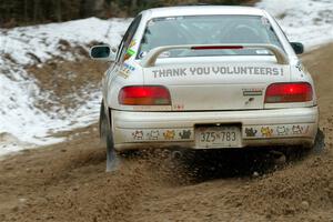 Andrew Williamson / Julia Stewart Subaru Impreza on SS7, Hunters-McCormick Lake I.