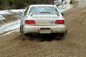 Andrew Williamson / Julia Stewart Subaru Impreza on SS7, Hunters-McCormick Lake I.