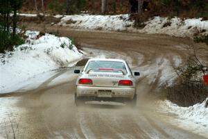 Andrew Williamson / Julia Stewart Subaru Impreza on SS7, Hunters-McCormick Lake I.