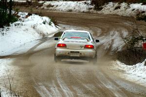 Andrew Williamson / Julia Stewart Subaru Impreza on SS7, Hunters-McCormick Lake I.